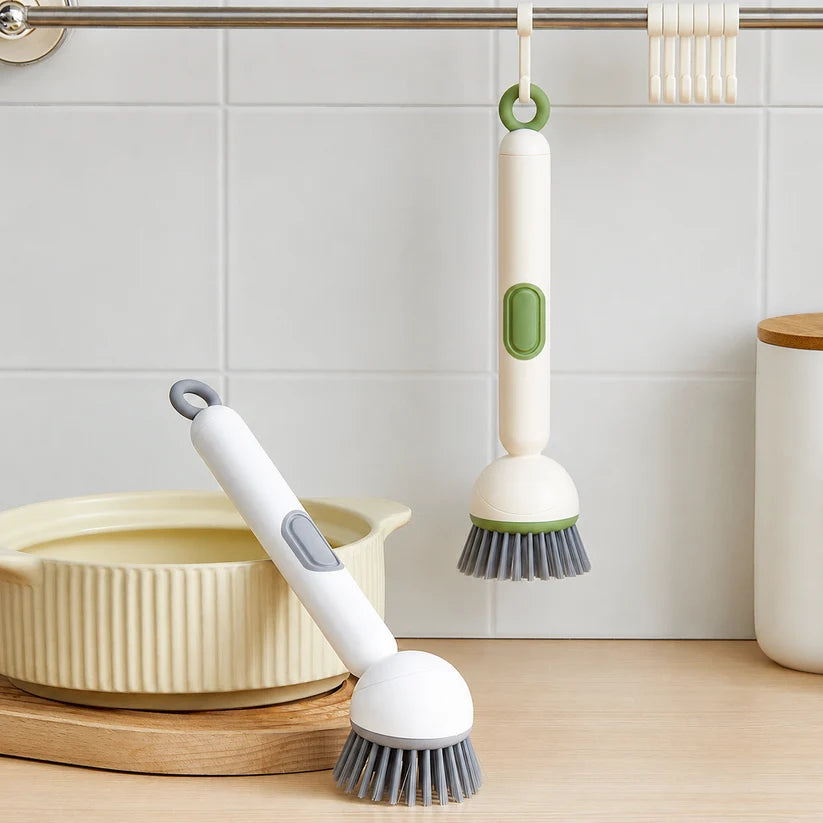 Long-Handle Dish Scrub Brush – Ergonomic Kitchen Cleaning Brush