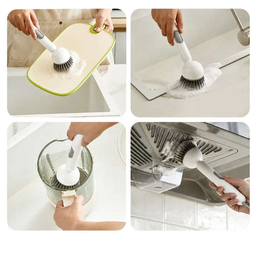 Long-Handle Dish Scrub Brush – Ergonomic Kitchen Cleaning Brush