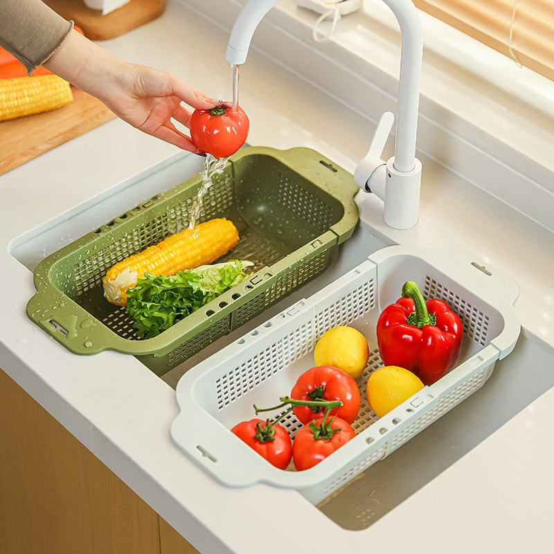 Expandable Over-the-Sink Colander & Drain Basket