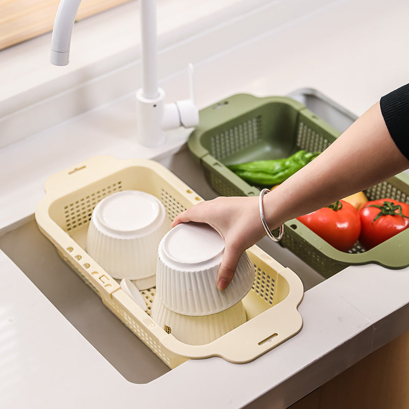 Expandable Over-the-Sink Colander & Drain Basket