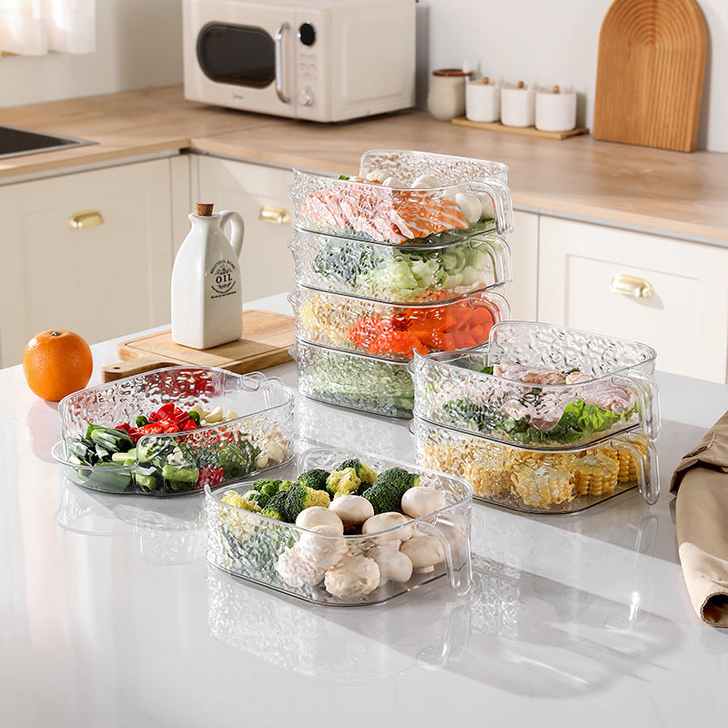 Stackable Clear Produce Washing & Storage Baskets with Handles