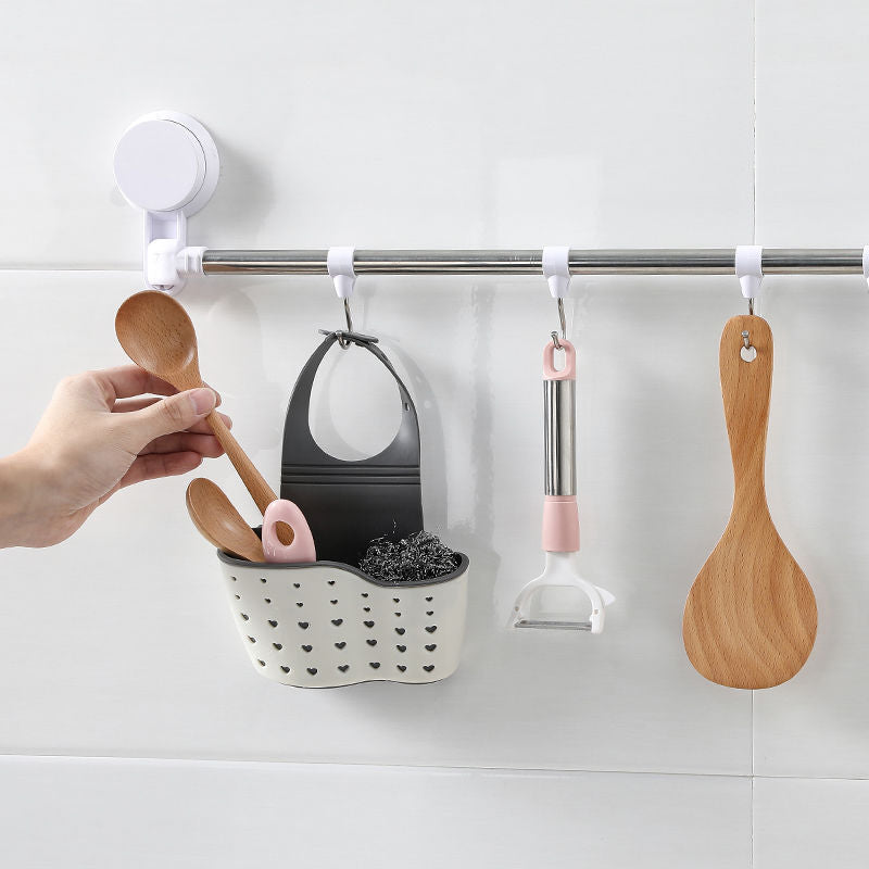 Hanging Sink Caddy Organizer – Drainable Faucet Storage Basket