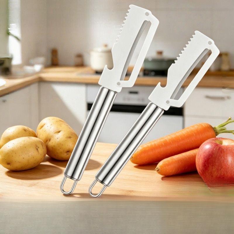 Handheld Vegetable Slicer & Shredder with Wooden Handle