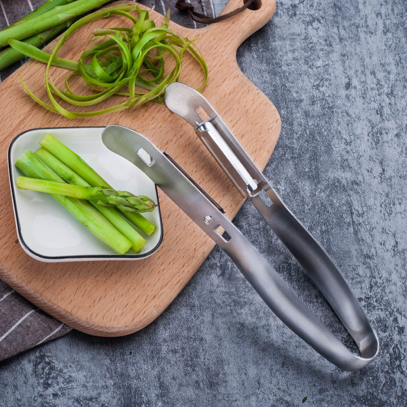 Stainless Steel Asparagus Peeler Tongs – Easy-Grip Vegetable Peeler