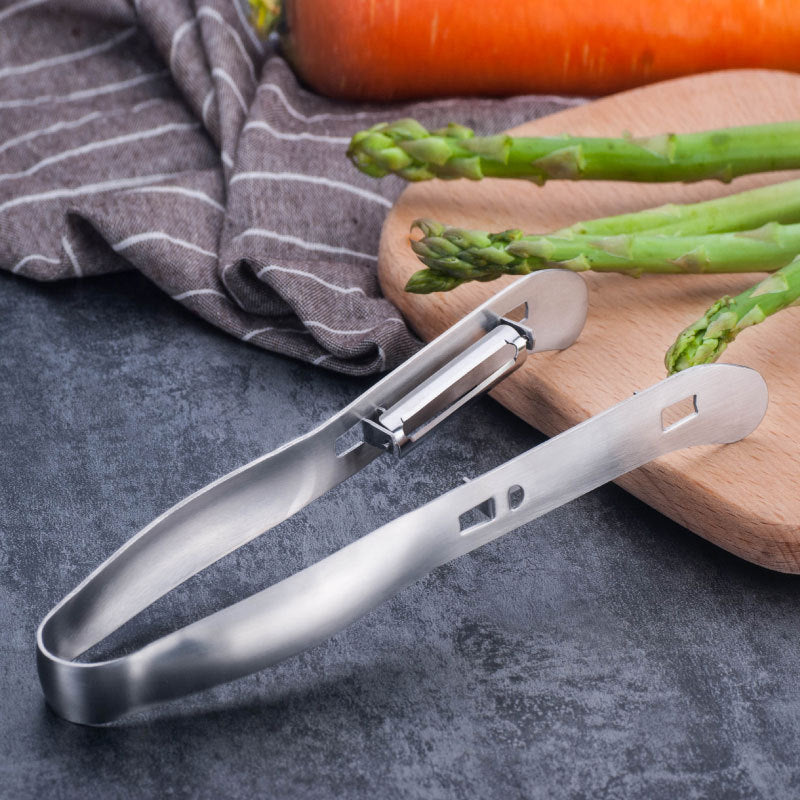 Stainless Steel Asparagus Peeler Tongs – Easy-Grip Vegetable Peeler