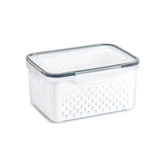Stackable Produce Storage Containers with Drain Basket